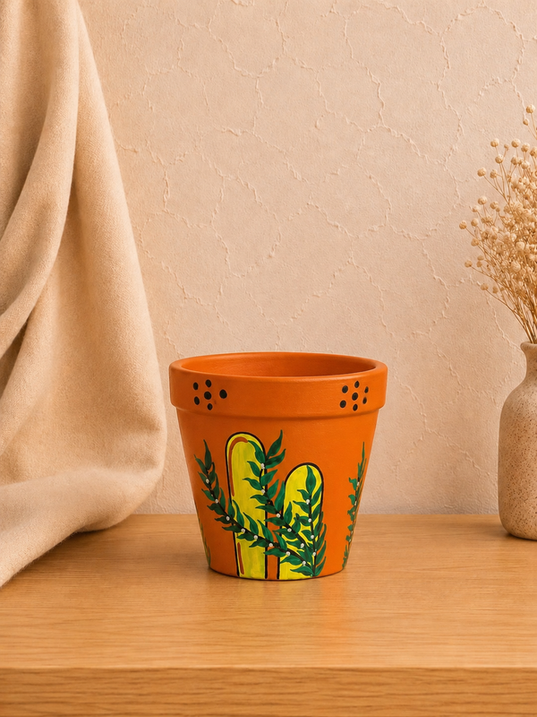Orange Leaf Planter