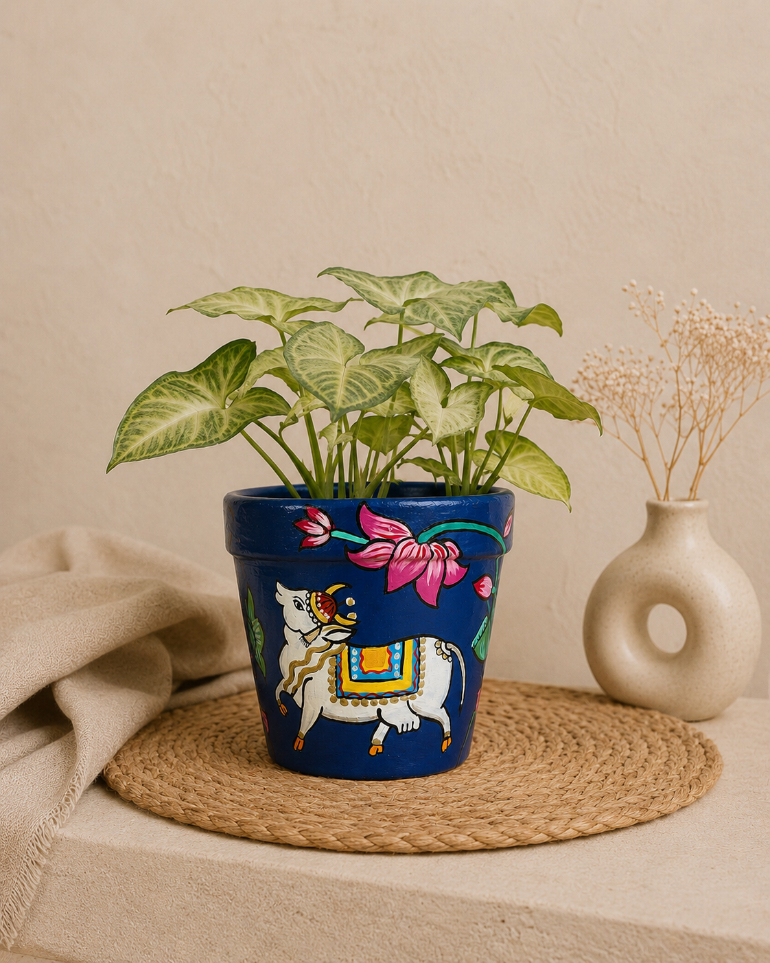 Pitchwai Blue Cow Planter