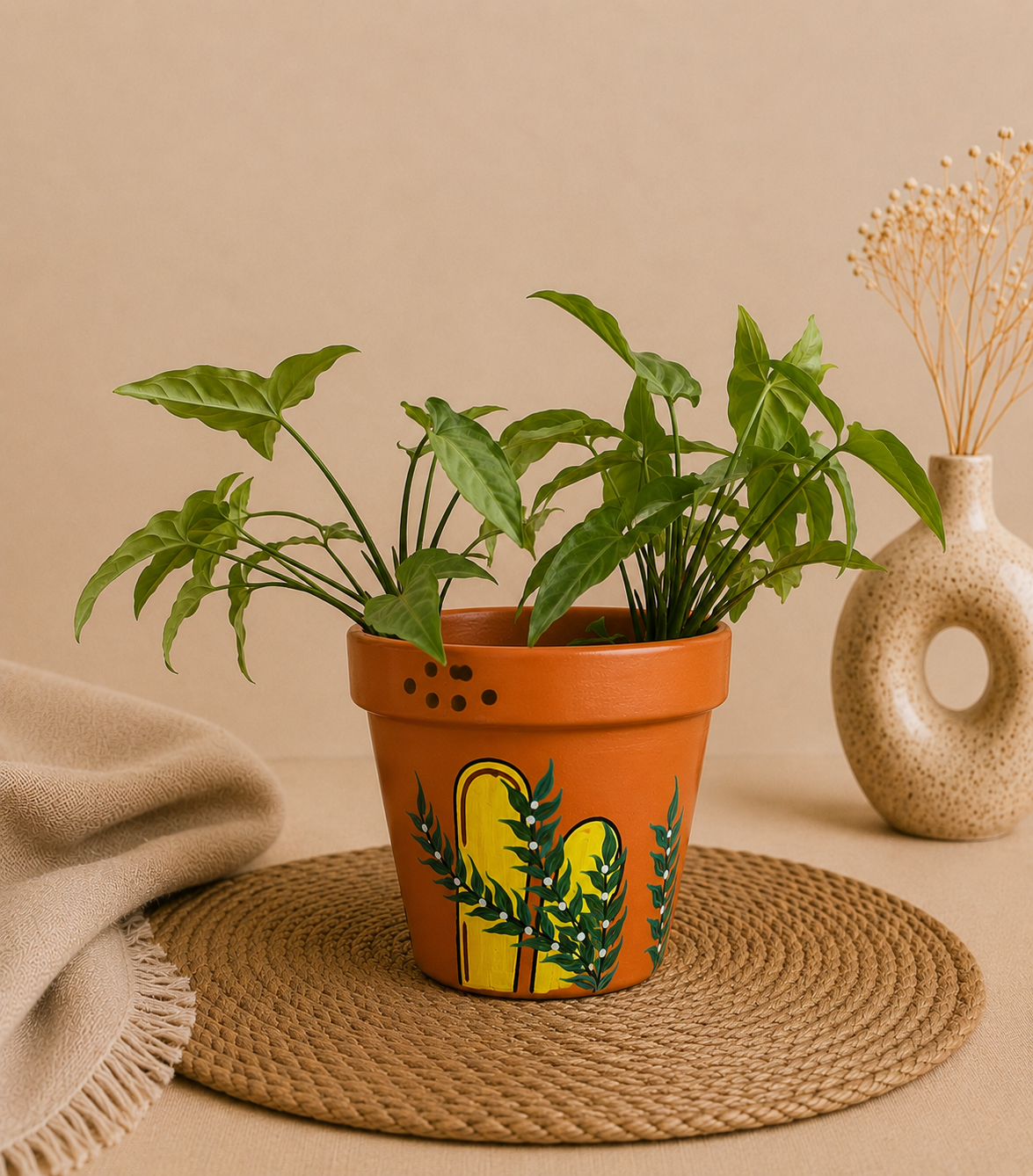 Orange Leaf Planter