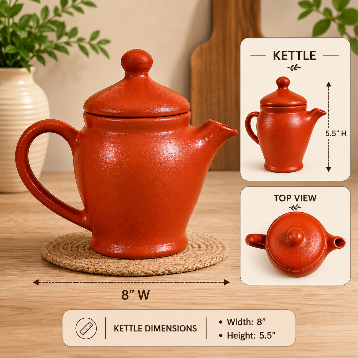 The Heritage Hamlet Terracotta Full Tea Set